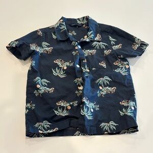 Janie and Jack Blue Tropical Button Down Shirt